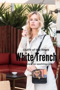 outfit, white, trench, blond girl, fashion blogger, fashion blog