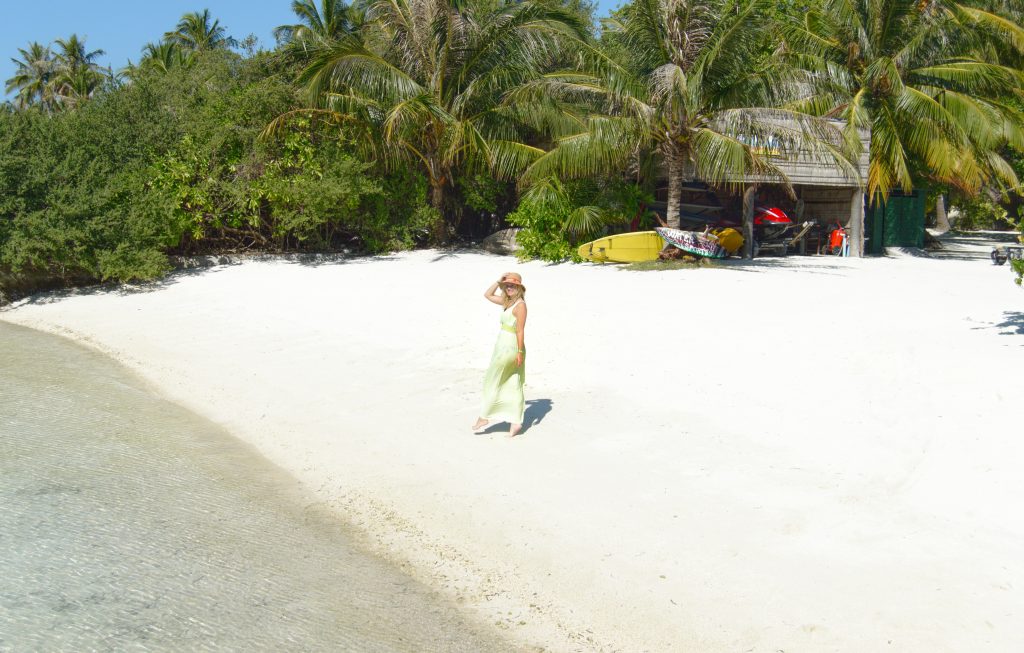 Maldives, Island, Paradise, white beach, white sand, blue water, blue sky, travel blogger