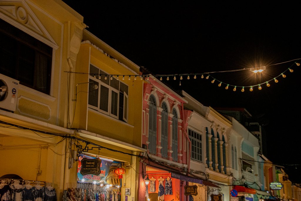 Phuket Town, Thailand, street market, night