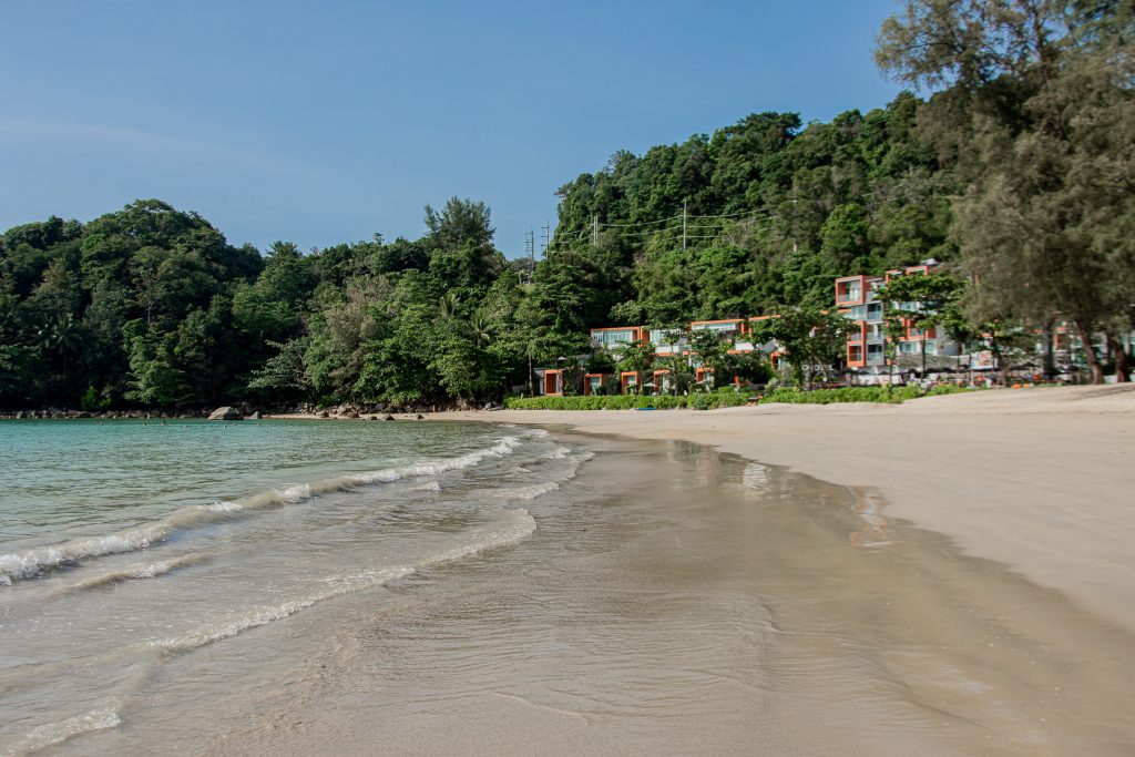 Phuket, Thailand, Strand, Meer, Sand, Natur, grün, Bäume